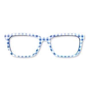 Pair Eyewear- Larkin Frame Topper- Blue and White Gingham Design